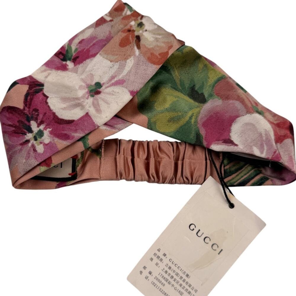 Gucci Silk Flora/Blooms Headband NWT Pink